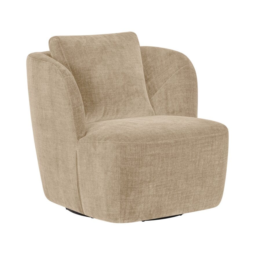 BEETLE Loungestol i Beige/natur