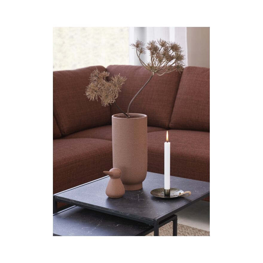 SANDY Vase H30 cm i Brun