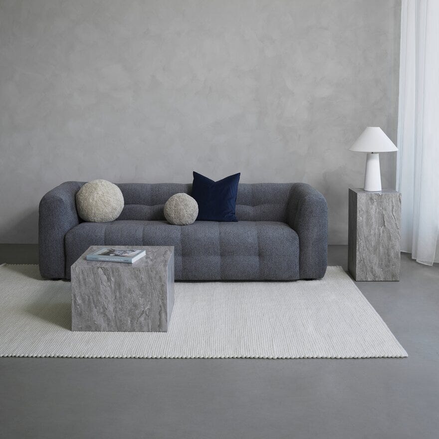 DICE Sofabordsett 58x58 cm i Grå