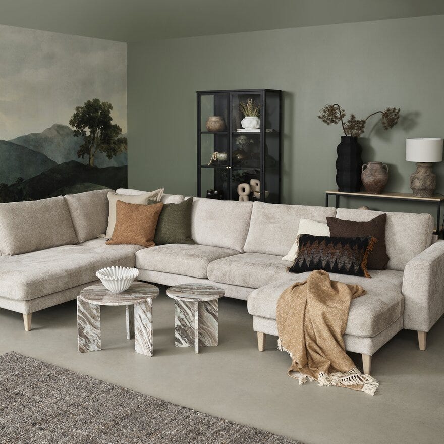 Boel & Jan FRANKE Pledd Frynser 130x170 cm i Beige/natur
