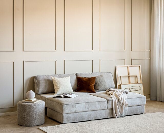 CHILL Sovesofa uten armlene i Beige/natur