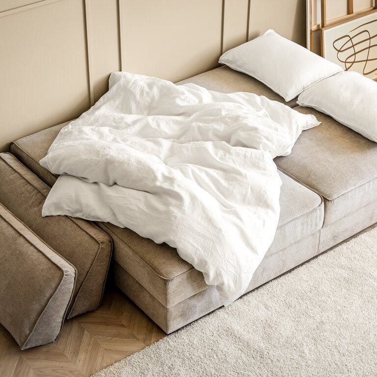 CHILL Sovesofa uten armlene i Beige/natur