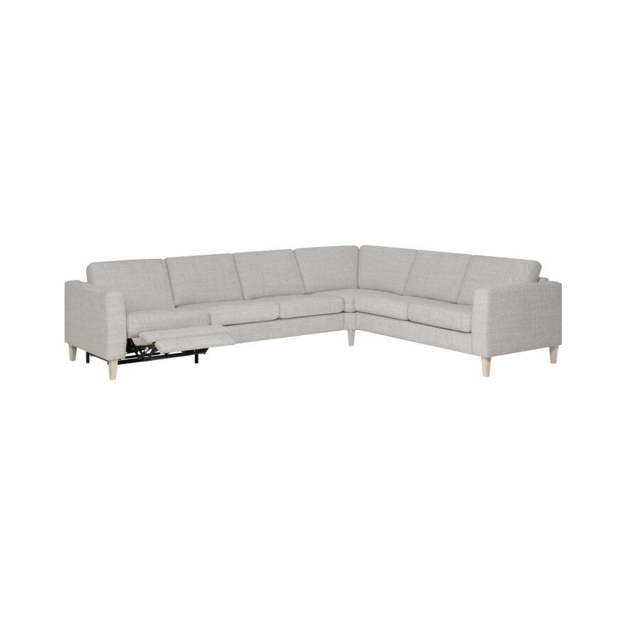 ETON Hjørnesofa med recliner i Beige/natur