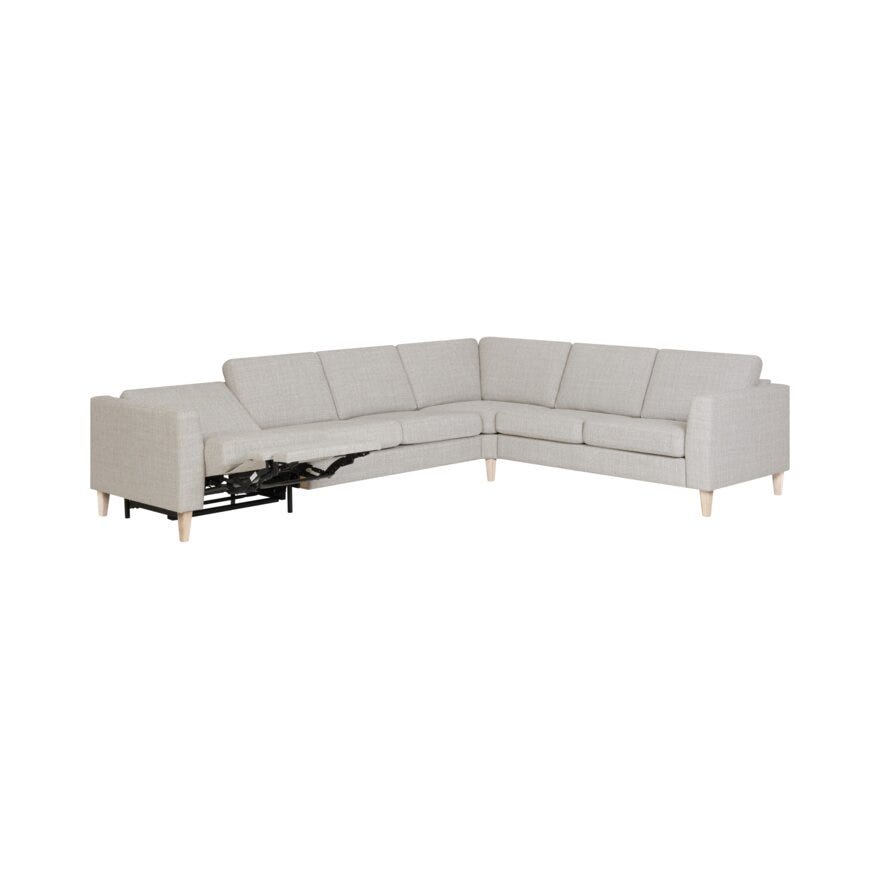 ETON Hjørnesofa med recliner i Beige/natur
