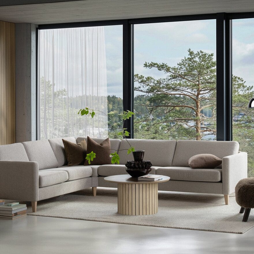 ETON Hjørnesofa i Grå
