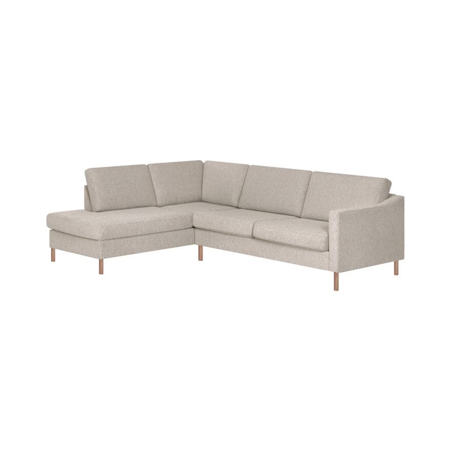 FREJA Hjørnesofa i Beige/natur