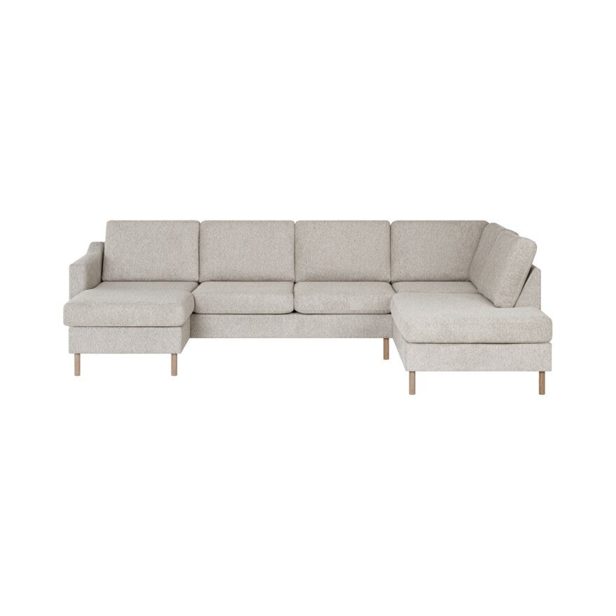 FREJA Hjørnesofa i Beige/natur