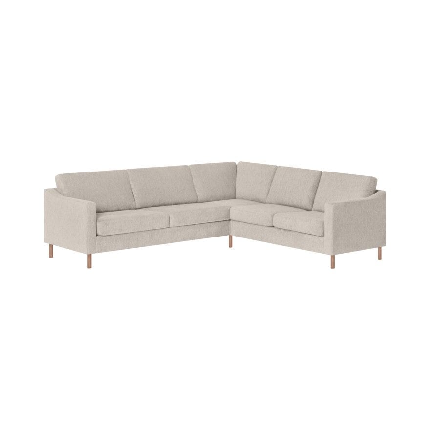 FREJA Hjørnesofa i Beige/natur