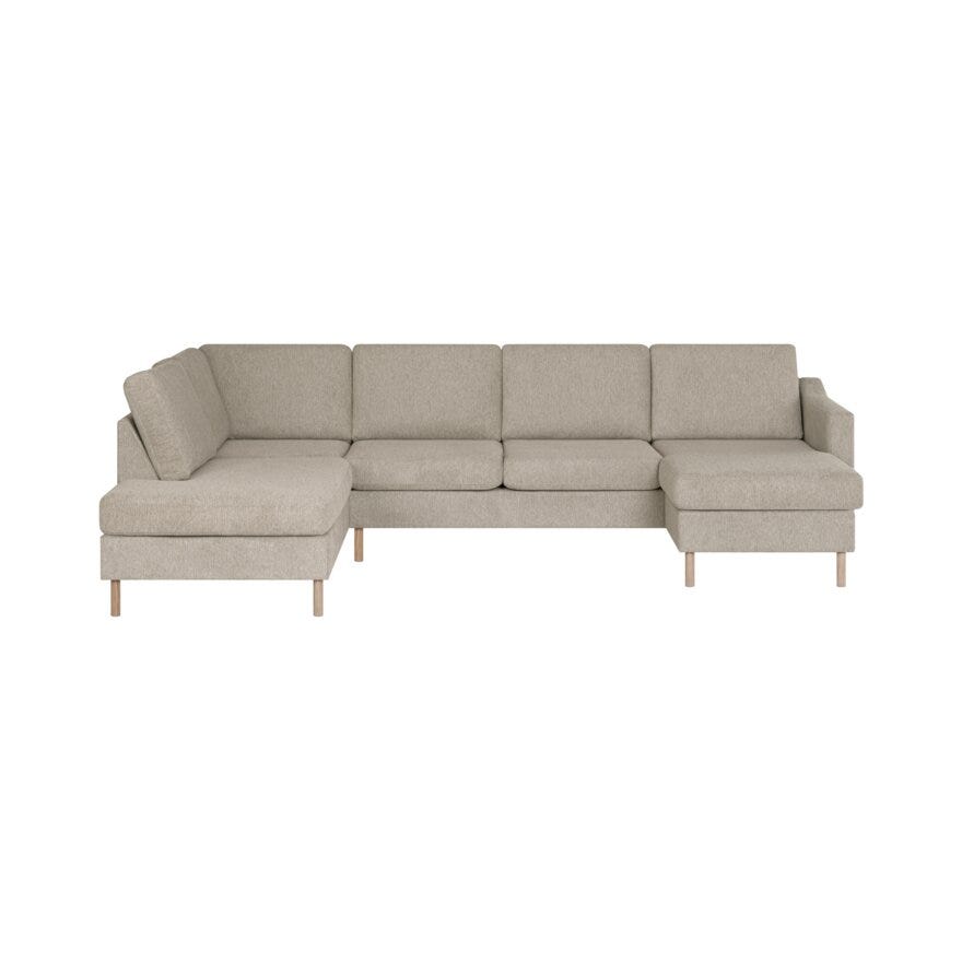 FREJA Hjørnesofa i Beige/natur