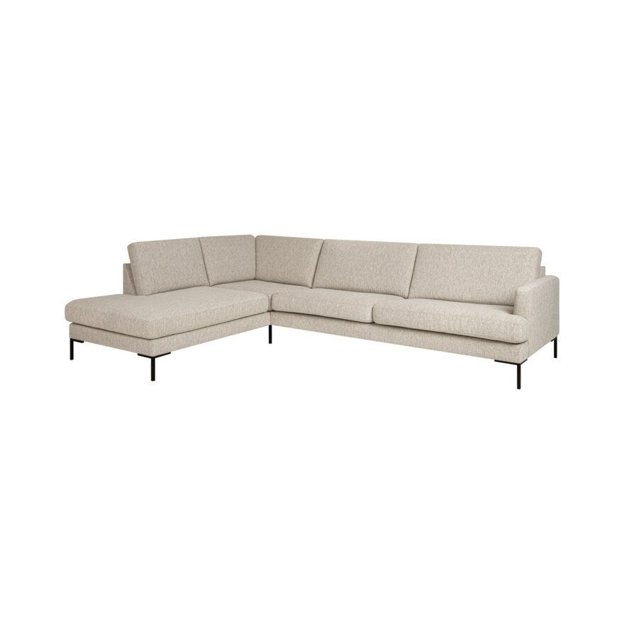 LEVI Hjørnesofa med endeavslutning i Beige/natur