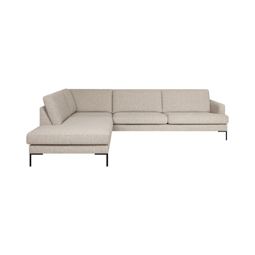 LEVI Hjørnesofa med endeavslutning i Beige/natur