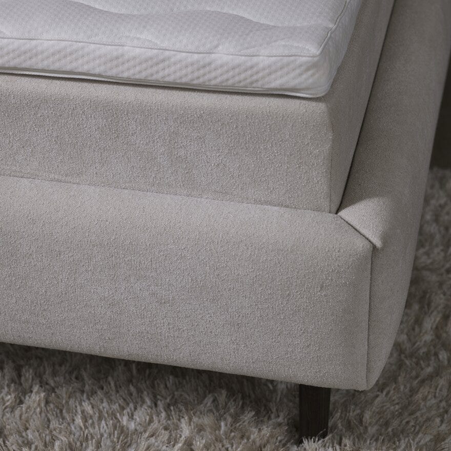 Zen LISBOA Seng med gavl 160x200 cm i Beige/natur