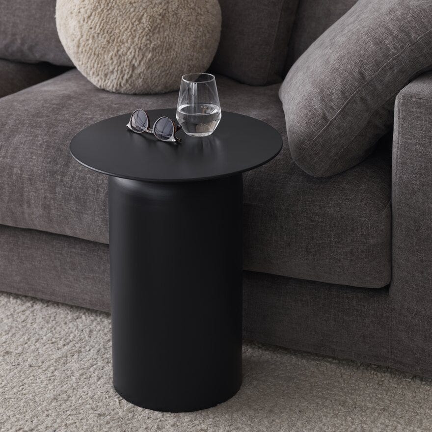 Sindig JORAN Sidebord Ø40 cm i Svart