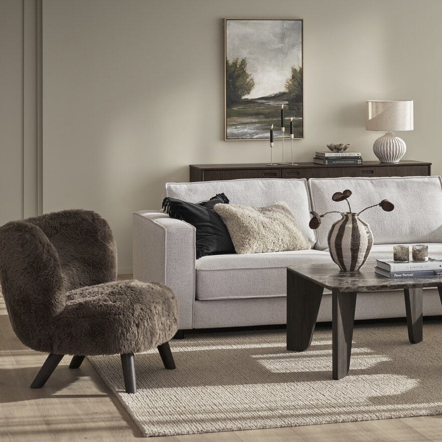 ROSSA Teppe 160x230 cm i Beige/natur