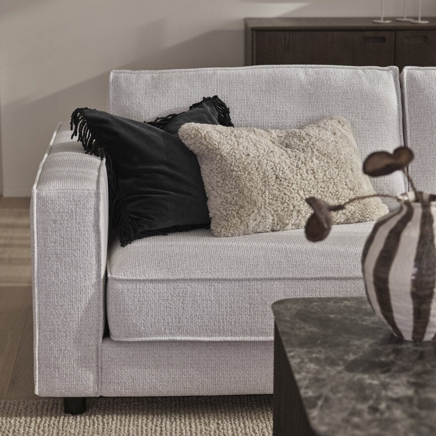 LUKAS Hjørnesofa i Beige/natur