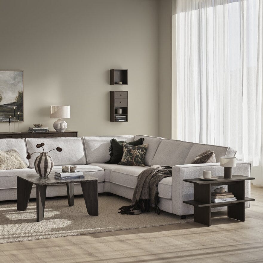 LUKAS Hjørnesofa i Beige/natur