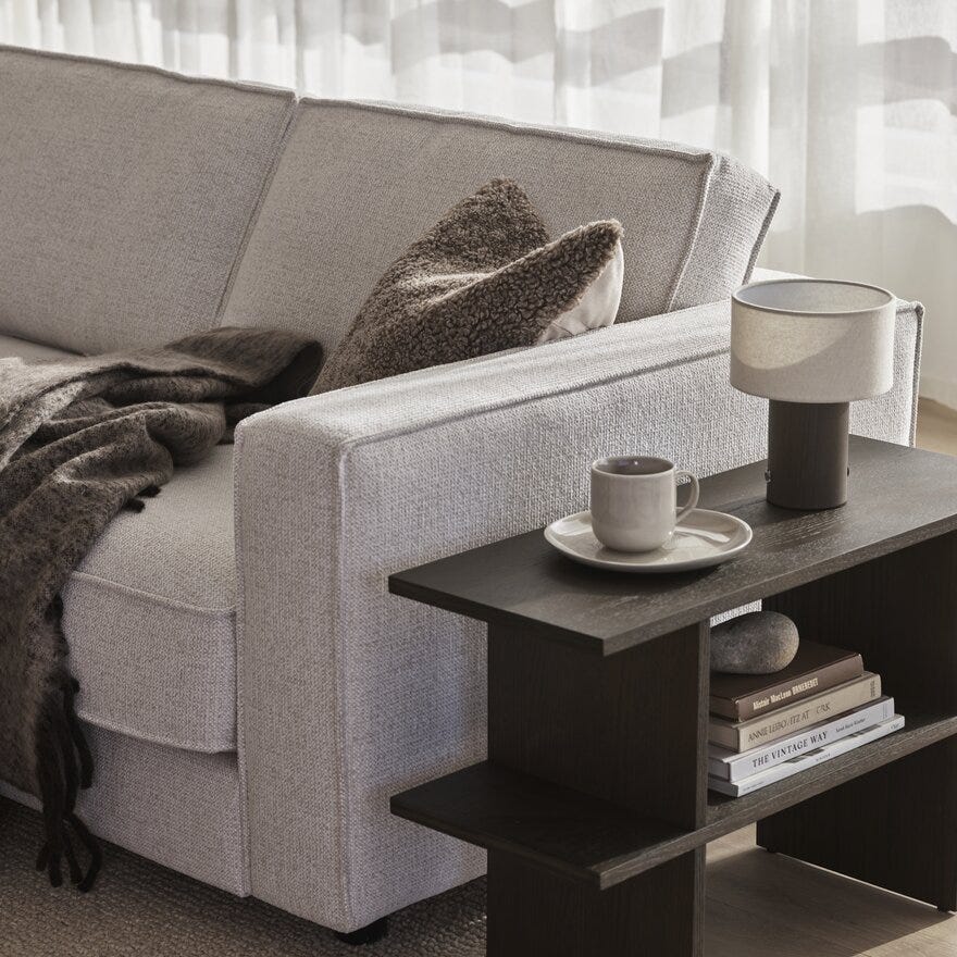 LUKAS Hjørnesofa i Beige/natur