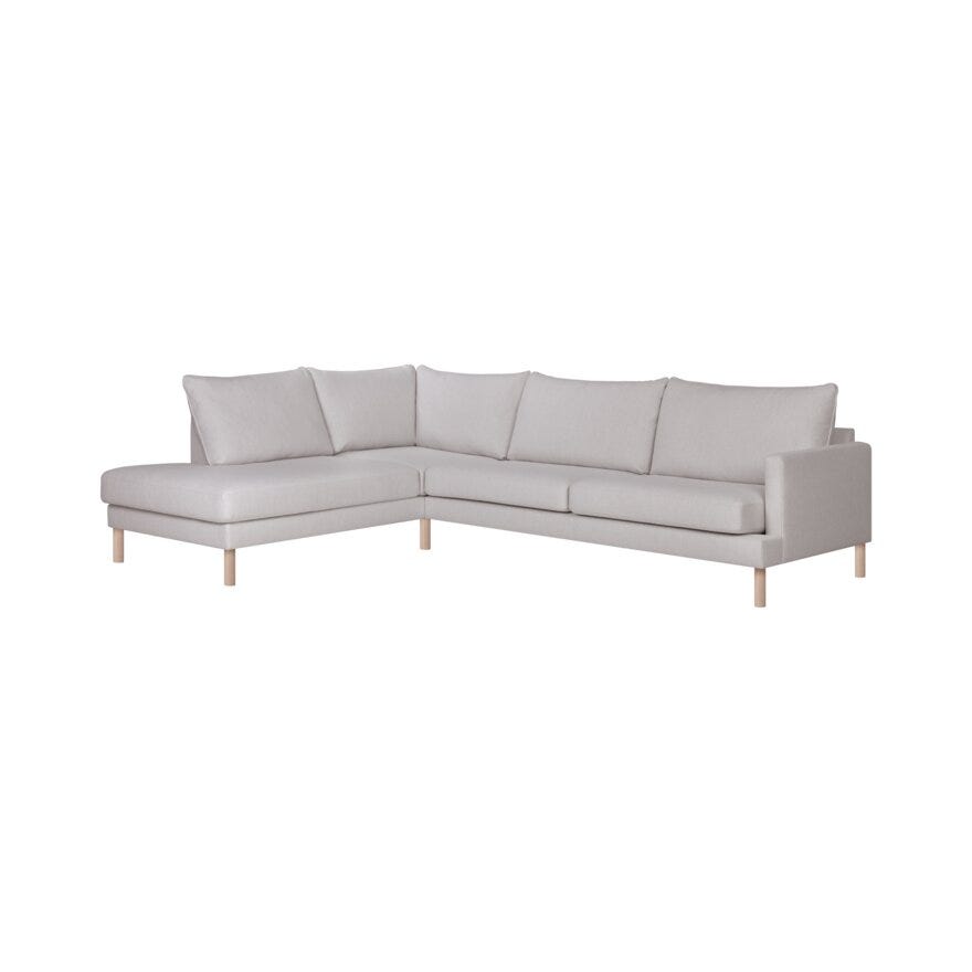 MAREN Hjørnesofa med endeavslutning i Beige/natur