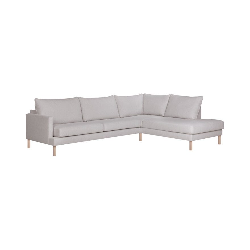 MAREN Hjørnesofa med endeavslutning i Beige/natur