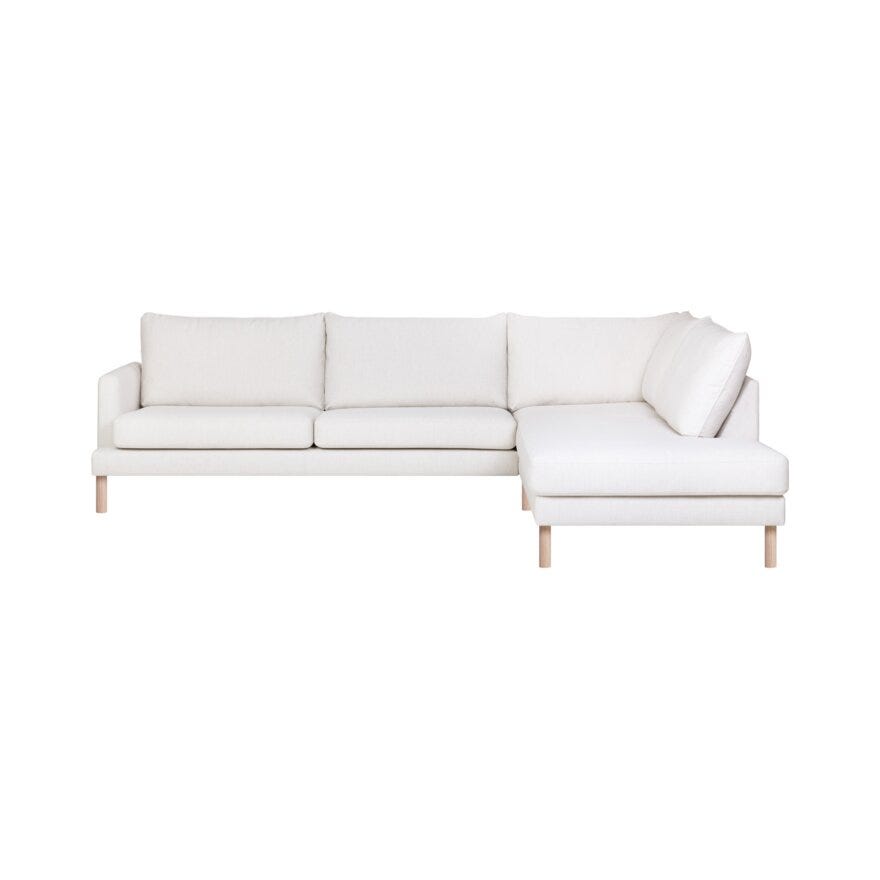 MAREN Hjørnesofa med endeavslutning i Beige/natur