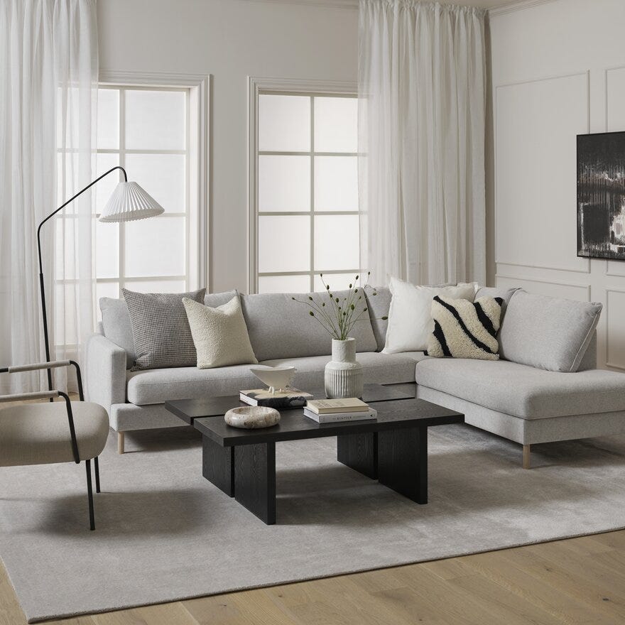 DILLON Loungestol i Beige/natur