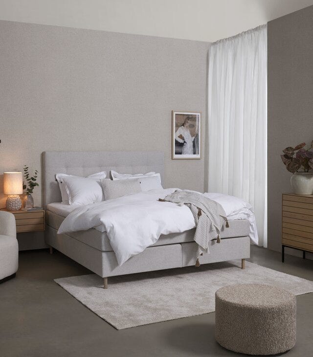 Zen MILANO Kontinentalseng 120x200 cm i Hvit