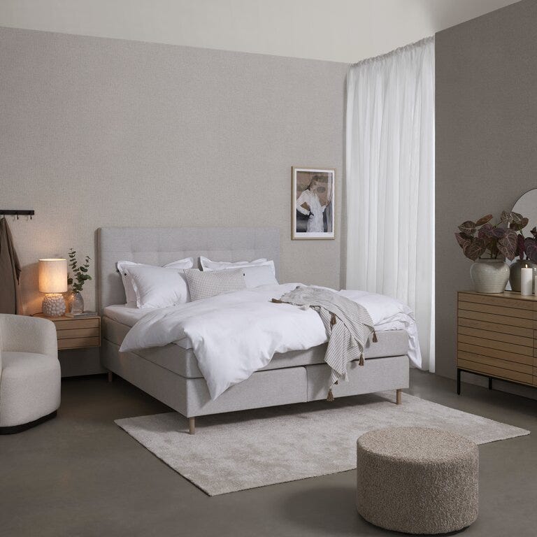 Zen MILANO Kontinentalseng 120x200 cm i Hvit