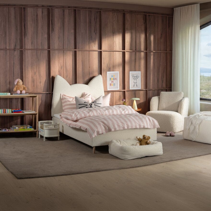 MILLA & MILO Hundeseng 57x75 cm i Beige/natur