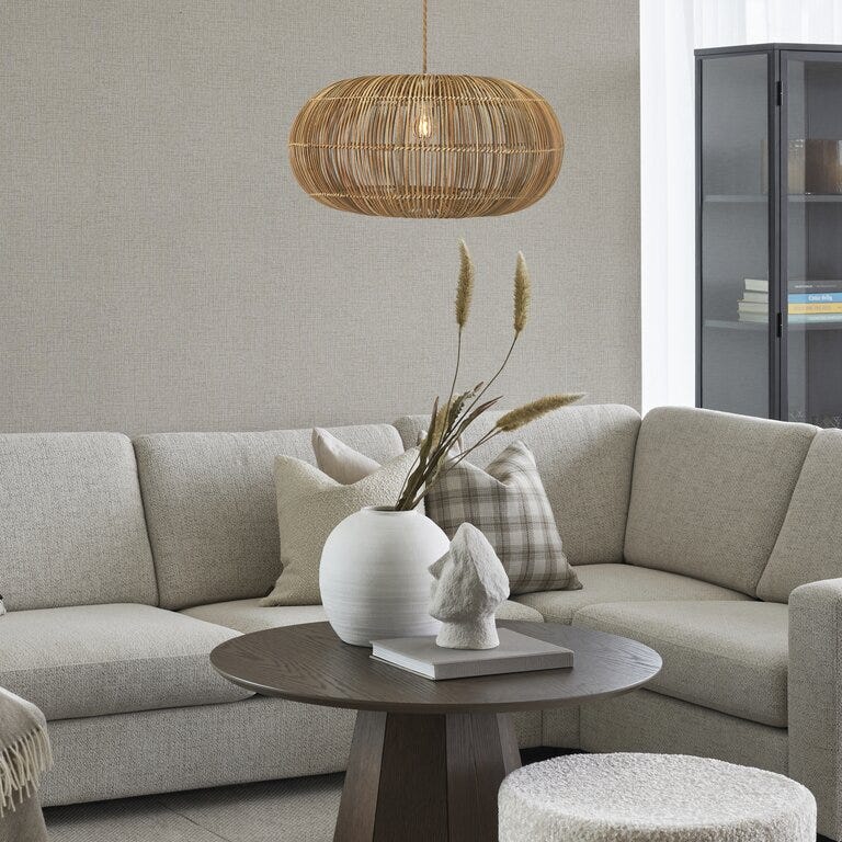 MORGAN Hjørnesofa i Beige/natur
