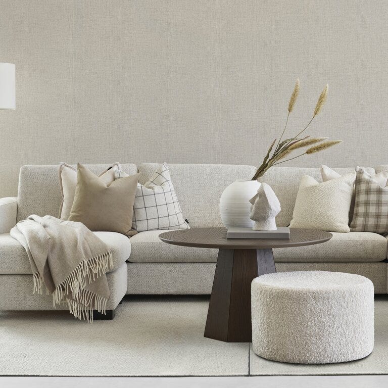 MORGAN Hjørnesofa i Beige/natur