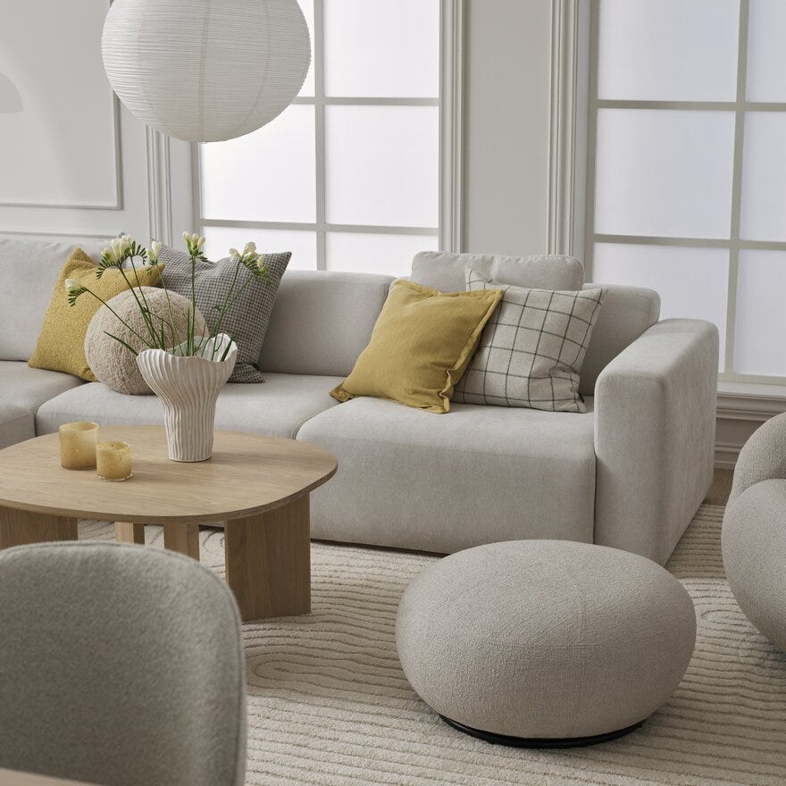 Jakobsdals TIMELESS PLAIN Pynteputetrekk 50x50 cm i Gul