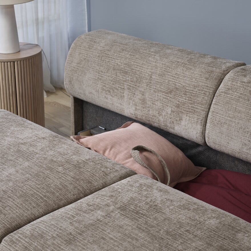 OTELLO LUX Sovesofa i Beige/natur