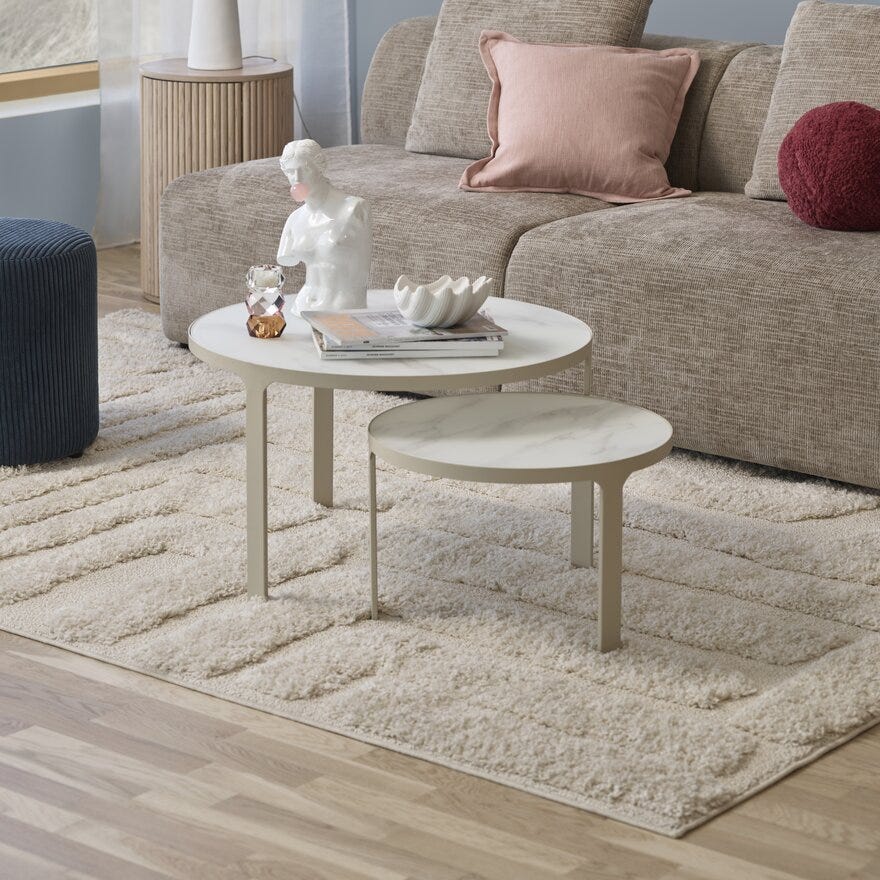 MEKNES Teppe Stor 195x290 cm i Hvit