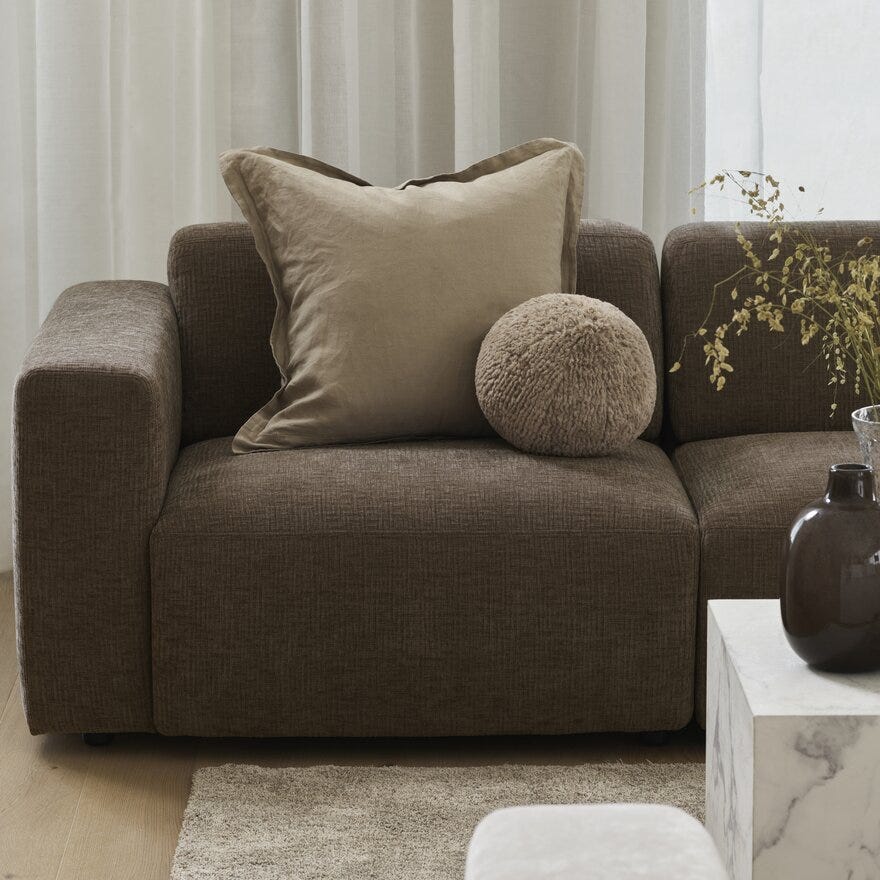 Sindig LOTTA Pynteputetrekk 60x60 cm i Beige/natur