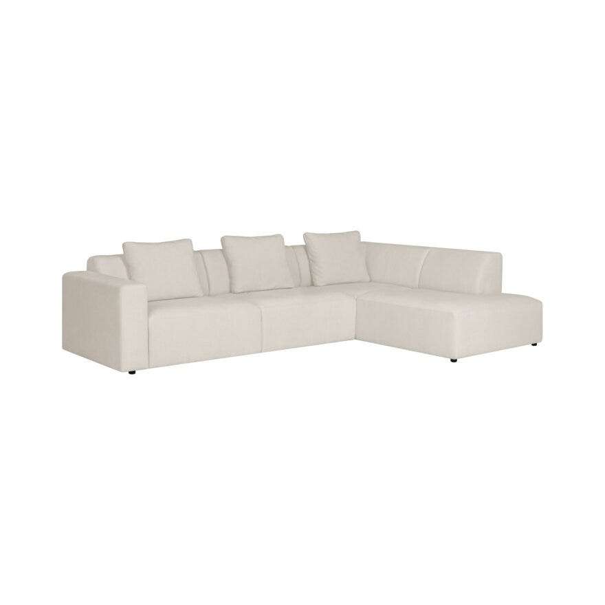 OTELLO LUX Hjørnesofa med endeavslutning i Beige/natur
