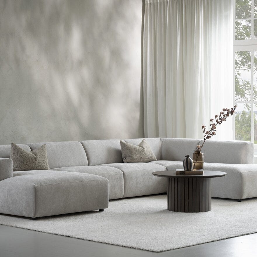 OTELLO Hjørnesofa i Beige/natur