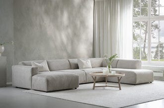 OTELLO Hjørnesofa i Beige/natur