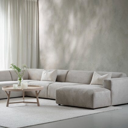Otello hjørnesofa med sjeselong og endeavslutning
