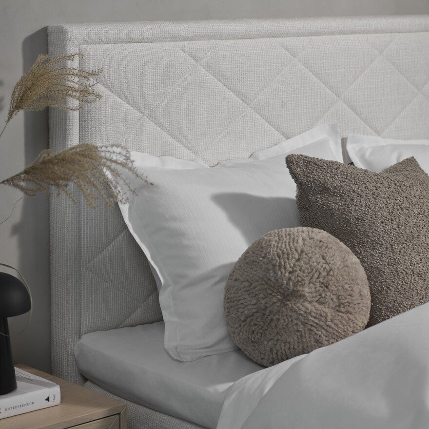 Zen ROMA Sengegavl 181x121 cm i Beige/natur
