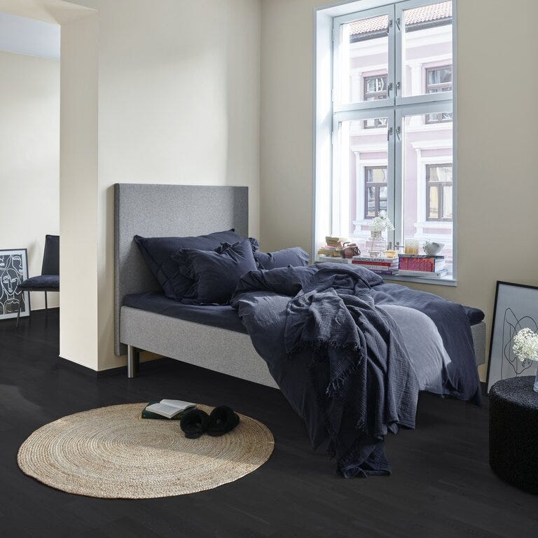 Zen STOCKHOLM Rammeseng 90x200 cm i Grå