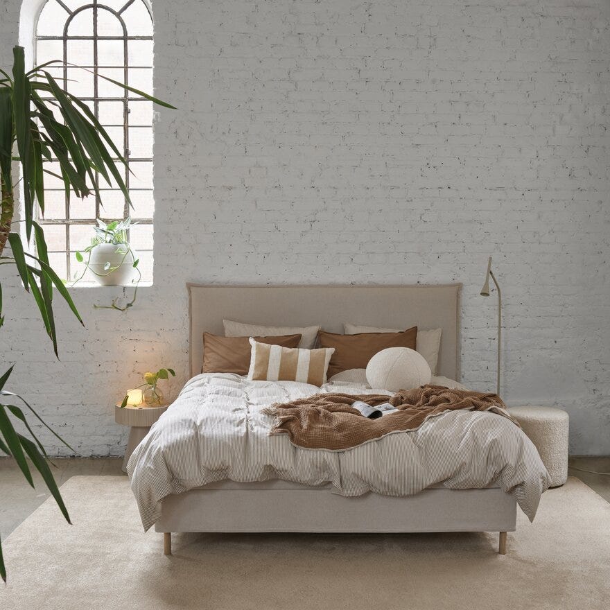 Zen STOCKHOLM Kontinentalseng 120x200 cm i Beige/natur