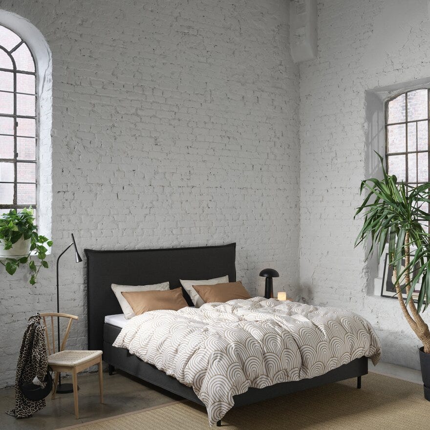 Zen STOCKHOLM Kontinentalseng 120x200 cm i Svart