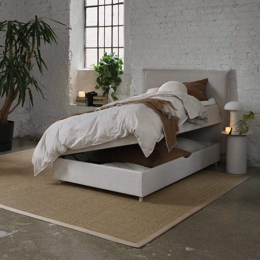 Zen STOCKHOLM Magasinseng 120x200 cm i Beige/natur
