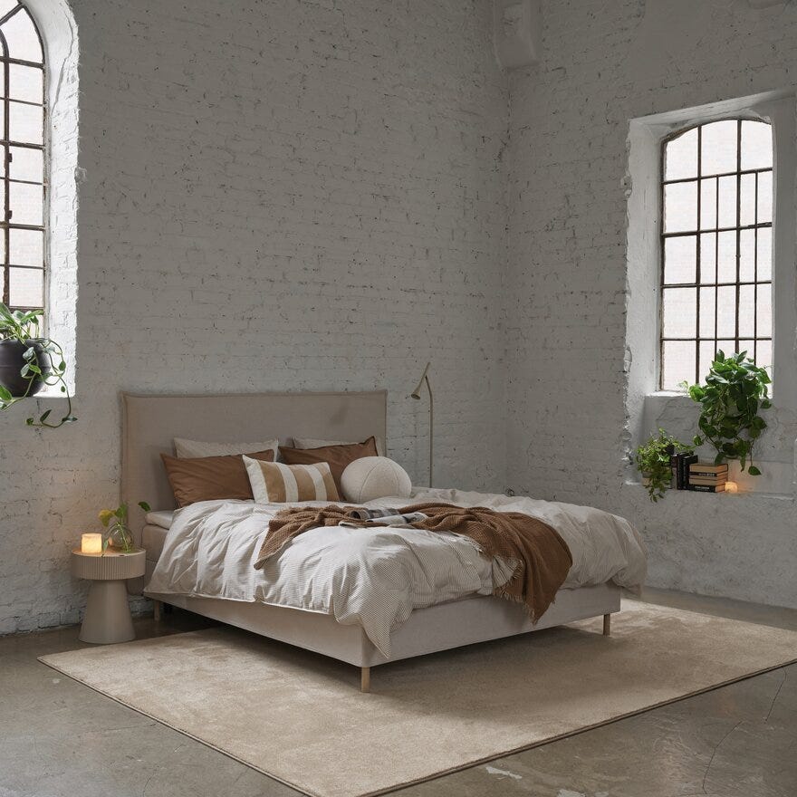 Zen STOCKHOLM Kontinentalseng 120x200 cm i Beige/natur
