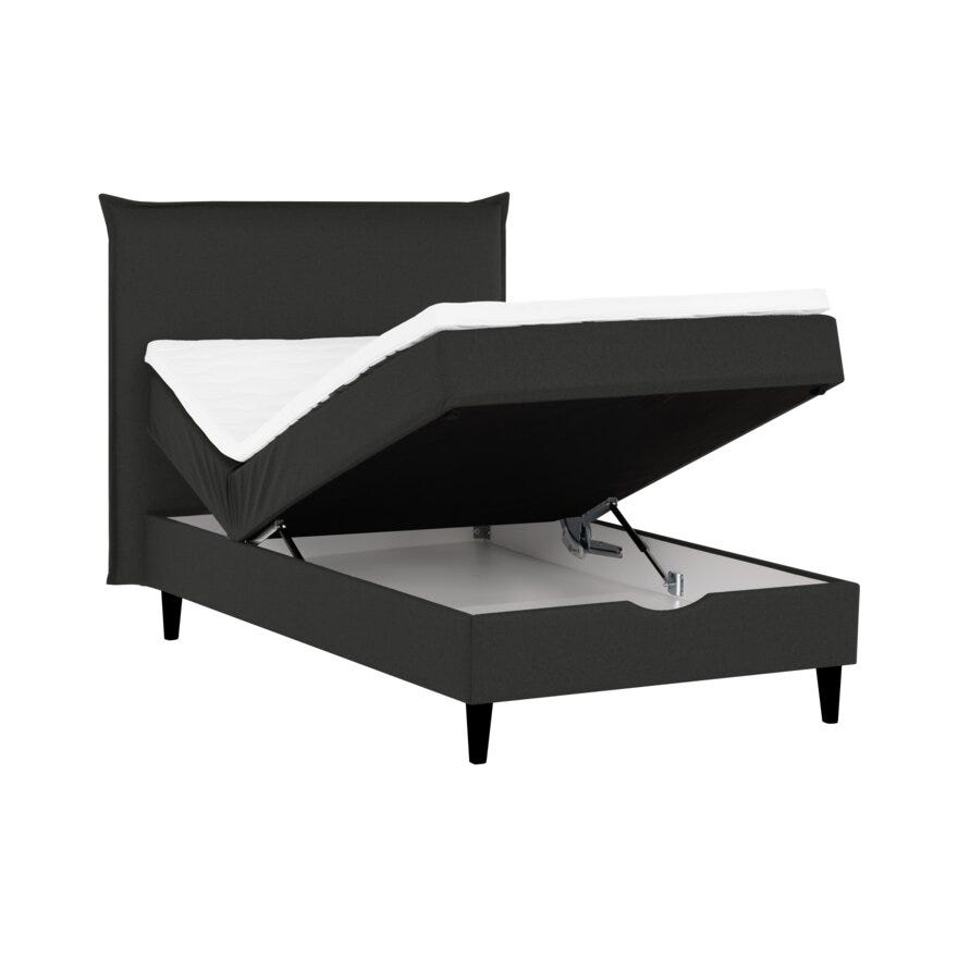 Zen STOCKHOLM Seng med oppbevaring 90x200 cm i Svart