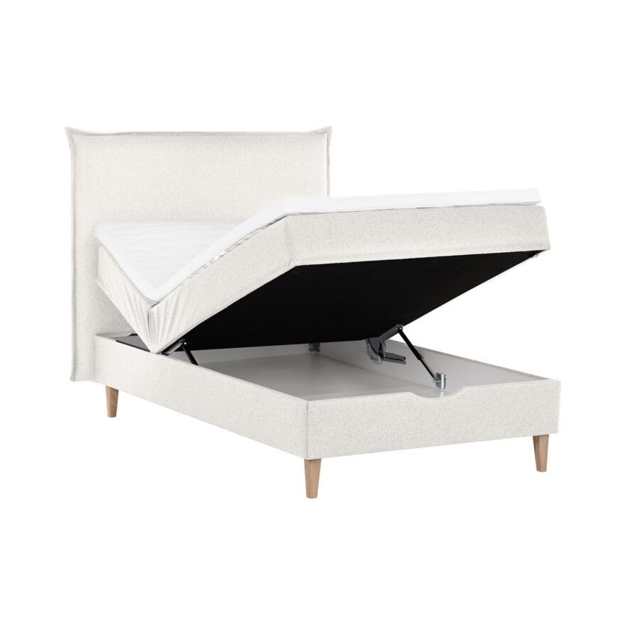 Zen STOCKHOLM Seng med oppbevaring 90x200 cm i Beige/natur