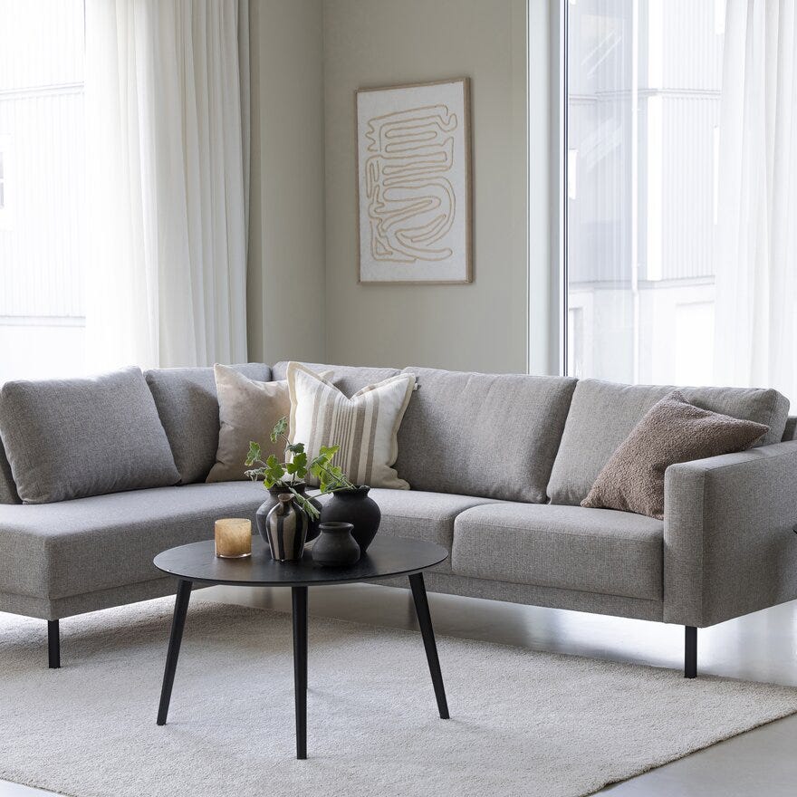 TELLUS Hjørnesofa i Brun