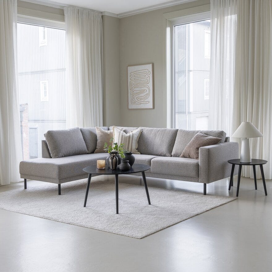 TELLUS Hjørnesofa i Brun