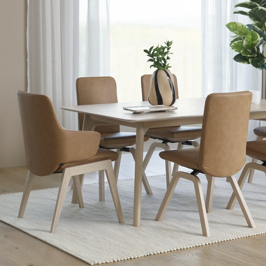 Stressless BORDEAUX (M) Spisebord 100x175 cm i Beige/natur