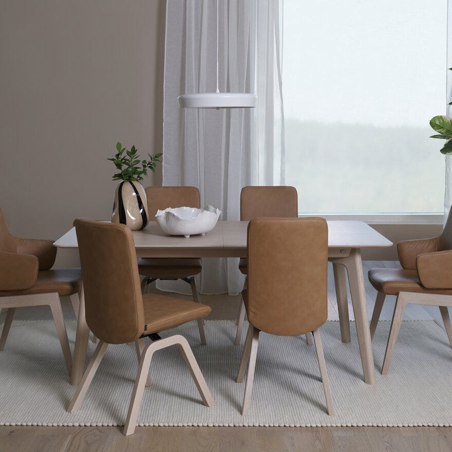 Stressless BORDEAUX (M) Spisebord 100x175 cm i Beige/natur